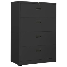 Aktenschrank aus anthrazitfarbenem Stahl, 90 x 46 x 134 cm von , Aktenschränke - Ref: Foro24-336297, Preis: 437,99 €, Rabatt: %