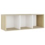 Muebles de salón 2 pzas madera ingeniería blanco y roble Sonoma de , Muebles TV - Ref: Foro24-3079912, Precio: 104,44 €, Desc...