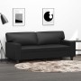 2-seater sofa in black synthetic leather 140 cm by , Sofas - Ref: Foro24-359417, Price: 269,60 €, Discount: %