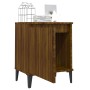 Bedside table with oak brown metal legs 40x30x50 cm by vidaXL, Nightstands - Ref: Foro24-813120, Price: 33,36 €, Discount: %