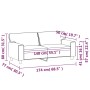 2-Sitzer-Sofa aus schwarzem Kunstleder, 140 cm von , Sofas - Ref: Foro24-359417, Preis: 269,60 €, Rabatt: %