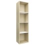 Estantería libros madera contrachapada blanco roble 36x30x143cm de , Librerías y estanterías - Ref: Foro24-800149, Precio: 66...