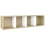 Estantería libros madera contrachapada blanco roble 36x30x143cm de , Librerías y estanterías - Ref: Foro24-800149, Precio: 66...