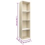 Estantería libros madera contrachapada blanco roble 36x30x143cm de , Librerías y estanterías - Ref: Foro24-800149, Precio: 66...