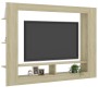 Oak-colored plywood TV cabinet 152x22x113 cm by , TV Furniture - Ref: Foro24-800741, Price: 72,88 €, Discount: %