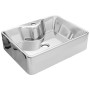 Waschbecken mit Hahnloch 48x37x13,5 cm Keramik silber von vidaXL, Sinkt - Ref: Foro24-143485, Preis: 85,84 €, Rabatt: %