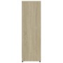 Armario de baño madera contrachapada blanco y roble 30x30x95 cm de , Muebles de baño - Ref: Foro24-802593, Precio: 50,89 €, D...