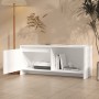 Mueble para TV de madera contrachapada blanco 90x35x40 cm de , Muebles TV - Ref: Foro24-809782, Precio: 50,02 €, Descuento: %