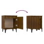 Bedside table with oak brown metal legs 40x30x50 cm by vidaXL, Nightstands - Ref: Foro24-813120, Price: 33,36 €, Discount: %