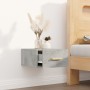 Concrete gray wall bedside table 35x35x20 cm by , Nightstands - Ref: Foro24-812842, Price: 25,95 €, Discount: %