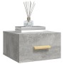 Concrete gray wall bedside table 35x35x20 cm by , Nightstands - Ref: Foro24-812842, Price: 25,95 €, Discount: %