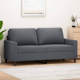 Dark gray velvet 2-seater sofa 140 cm by , Sofas - Ref: Foro24-359200, Price: 240,72 €, Discount: %