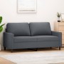 Dark gray velvet 2-seater sofa 140 cm by , Sofas - Ref: Foro24-359200, Price: 195,96 €, Discount: %