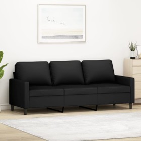 3-Sitzer-Sofa aus schwarzem Samt, 180 cm von , Sofas - Ref: Foro24-359214, Preis: 295,36 €, Rabatt: %