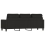 3-seater black velvet sofa 180 cm by , Sofas - Ref: Foro24-359214, Price: 295,36 €, Discount: %