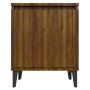 Bedside table with oak brown metal legs 40x30x50 cm by vidaXL, Nightstands - Ref: Foro24-813120, Price: 33,36 €, Discount: %