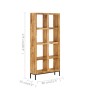 Estantería madera maciza de mango 80x25x175 cm de , Librerías y estanterías - Ref: Foro24-247966, Precio: 315,01 €, Descuento: %