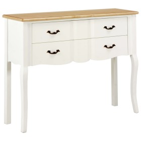 White and brown solid wood sideboard 110x30x85 cm by , Sideboards - Ref: Foro24-249818, Price: 179,99 €, Discount: %