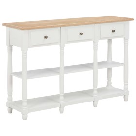 Mesa consola de MDF blanca 120x30x76 cm de , Mesas auxiliares - Ref: Foro24-280016, Precio: 148,31 €, Descuento: %