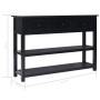 Black wooden sideboard 115x30x76 cm by , Sideboards - Ref: Foro24-284168, Price: 199,88 €, Discount: %