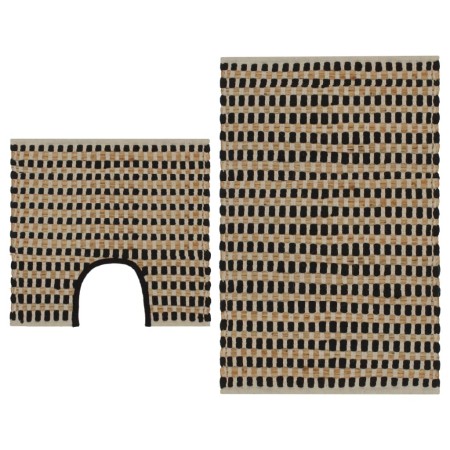 Handwoven bath mat made of jute and natural black fabric by vidaXL, Rugs and bath mats - Ref: Foro24-133220, Price: 21,24 €, ...