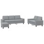 3-teilige Sofagarnitur aus hellgrauem Stoff von , Sofas - Ref: Foro24-3201906, Preis: 624,61 €, Rabatt: %