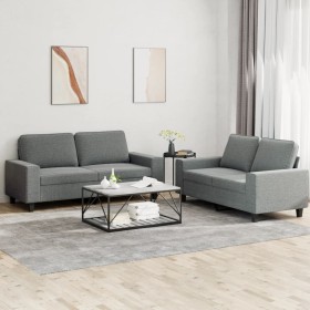 2-teilige Sofagarnitur aus dunkelgrauem Stoff von , Sofas - Ref: Foro24-3201883, Preis: 475,26 €, Rabatt: %