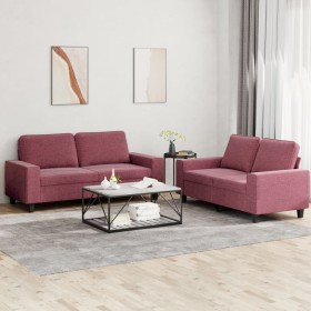 2-piece sofa set red fabric by , Sofas - Ref: Foro24-3201888, Price: 516,67 €, Discount: %