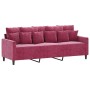 Sofa set with cushions 4 pieces red velvet by , Sofas - Ref: Foro24-3201694, Price: 704,44 €, Discount: %