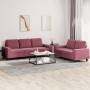 2-piece sofa set red fabric by , Sofas - Ref: Foro24-3201904, Price: 569,96 €, Discount: %