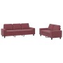 2-piece sofa set red fabric by , Sofas - Ref: Foro24-3201904, Price: 569,96 €, Discount: %