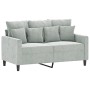 Sofagarnitur mit Kissen, 3-teilig, hellgrauer Samt von , Sofas - Ref: Foro24-3201680, Preis: 678,92 €, Rabatt: %