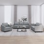 Sofa set with cushions 3 pieces light gray fabric by , Sofas - Ref: Foro24-3201770, Price: 707,32 €, Discount: %