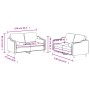 Sofa set with cushions 2 pieces cream fabric by , Sofas - Ref: Foro24-3201820, Price: 505,99 €, Discount: %