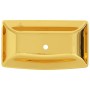 Lavabo 71x38x13,5 cm cerámica dorado de vidaXL, Lavabos - Ref: Foro24-143480, Precio: 112,57 €, Descuento: %