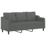 Sofagarnitur mit Kissen 3-teilig aus dunkelgrauem Stoff von , Sofas - Ref: Foro24-3201787, Preis: 739,36 €, Rabatt: %