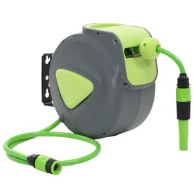 Automatic retractable wall hose reel 10+1 m by vidaXL, Garden hose holder - Ref: Foro24-143896, Price: 50,99 €, Discount: %