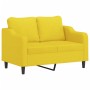 Sofa set with cushions 3 pieces light yellow fabric by , Sofas - Ref: Foro24-3201815, Price: 472,49 €, Discount: %