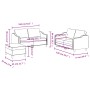 Sofagarnitur mit Kissen 3-teilig aus hellgelbem Stoff von , Sofas - Ref: Foro24-3201815, Preis: 472,49 €, Rabatt: %