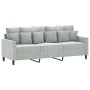 3-seater light gray velvet sofa 180 cm by , Sofas - Ref: Foro24-359313, Price: 301,56 €, Discount: %