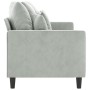 3-seater light gray velvet sofa 180 cm by , Sofas - Ref: Foro24-359313, Price: 301,56 €, Discount: %