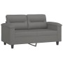 Sofagarnitur mit Kissen, 3-teilig, dunkelgrauer Mikrofaserstoff von , Sofas - Ref: Foro24-3202346, Preis: 612,47 €, Rabatt: %