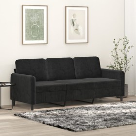 3-seater black velvet sofa 180 cm by , Sofas - Ref: Foro24-359457, Price: 301,16 €, Discount: %