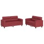 Sofa set with cushions 2 pieces red synthetic leather by , Sofas - Ref: Foro24-3202365, Price: 489,30 €, Discount: %