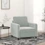 Light gray velvet armchair 60 cm by , Sofas - Ref: Foro24-359422, Price: 169,65 €, Discount: %