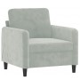 Light gray velvet armchair 60 cm by , Sofas - Ref: Foro24-359422, Price: 169,65 €, Discount: %