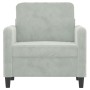 Light gray velvet armchair 60 cm by , Sofas - Ref: Foro24-359422, Price: 169,65 €, Discount: %