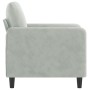 Light gray velvet armchair 60 cm by , Sofas - Ref: Foro24-359422, Price: 169,65 €, Discount: %