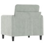 Light gray velvet armchair 60 cm by , Sofas - Ref: Foro24-359422, Price: 169,65 €, Discount: %