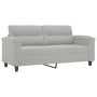 Set von Sofas mit 2 Stück hellgrauen Mikrofaser-Stoffkissen von , Sofas - Ref: Foro24-3202327, Preis: 515,22 €, Rabatt: %